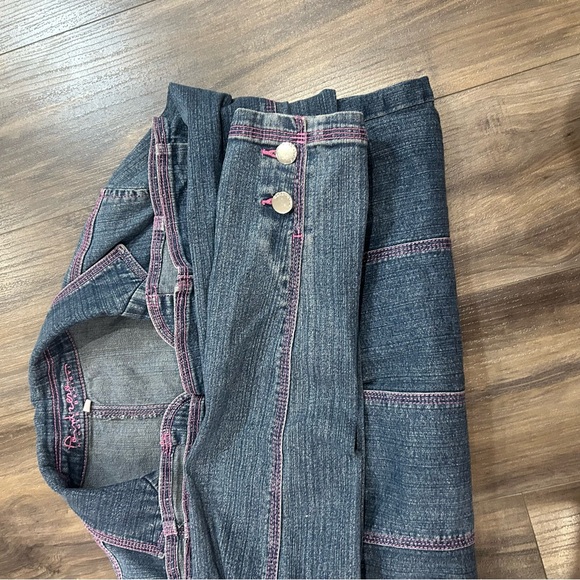 Point Zero Denim Jacket with Pink Stitching - Picture 5 of 5